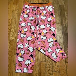 Halloween Hello Kitty Halloween Pink Pajama Bottoms NWT